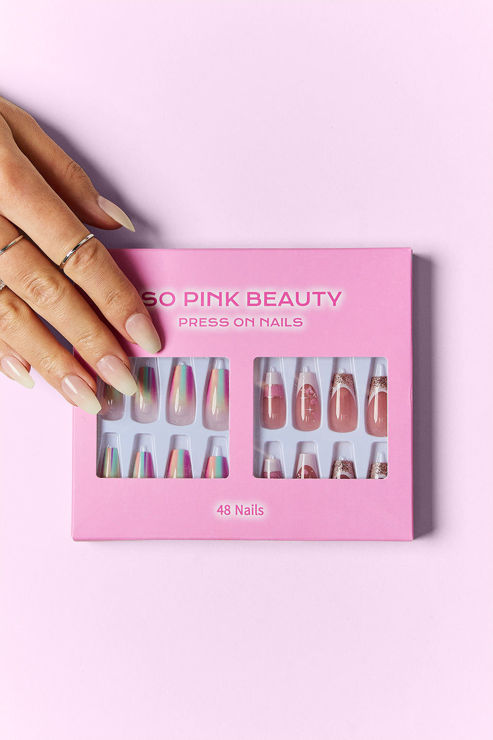 SO PINK BEAUTY Press On Nails 2 Packs-lover girl