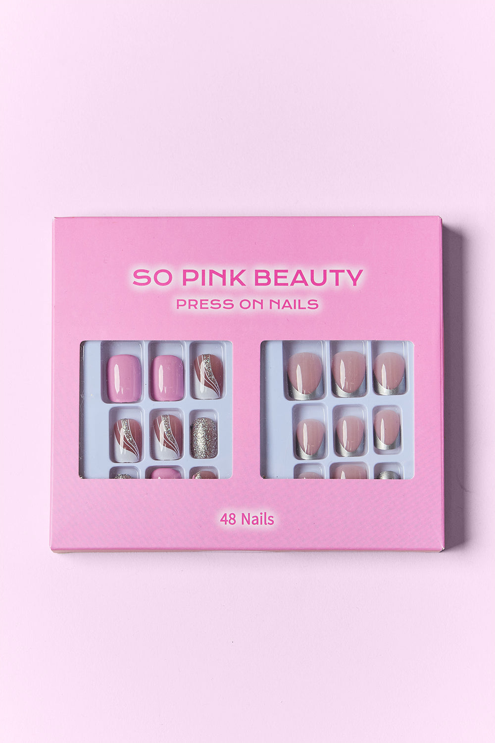 SO PINK BEAUTY Press On Nails 2 Packs-pretty in pink 
