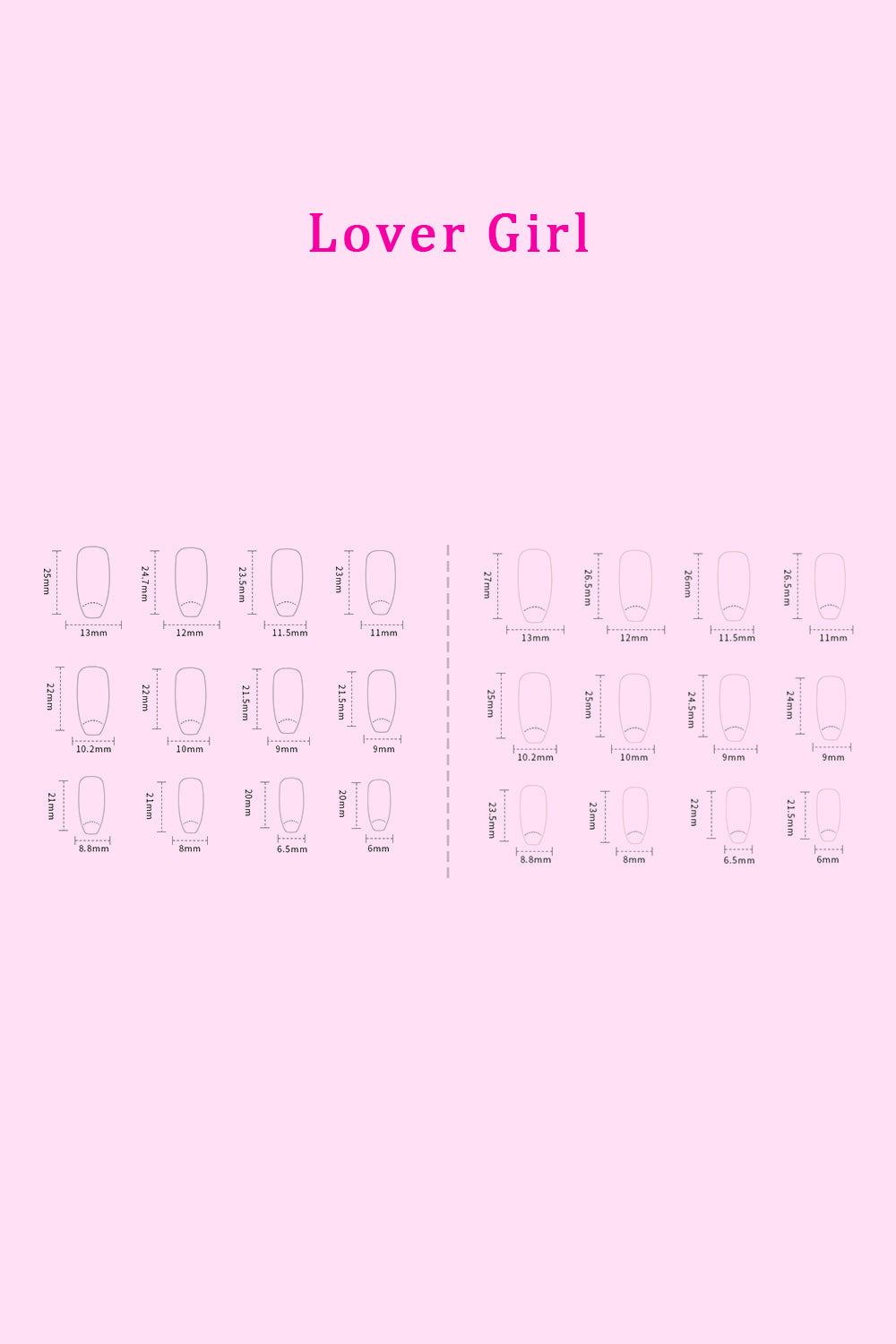 SO PINK BEAUTY Press On Nails 2 Packs-lover girl 