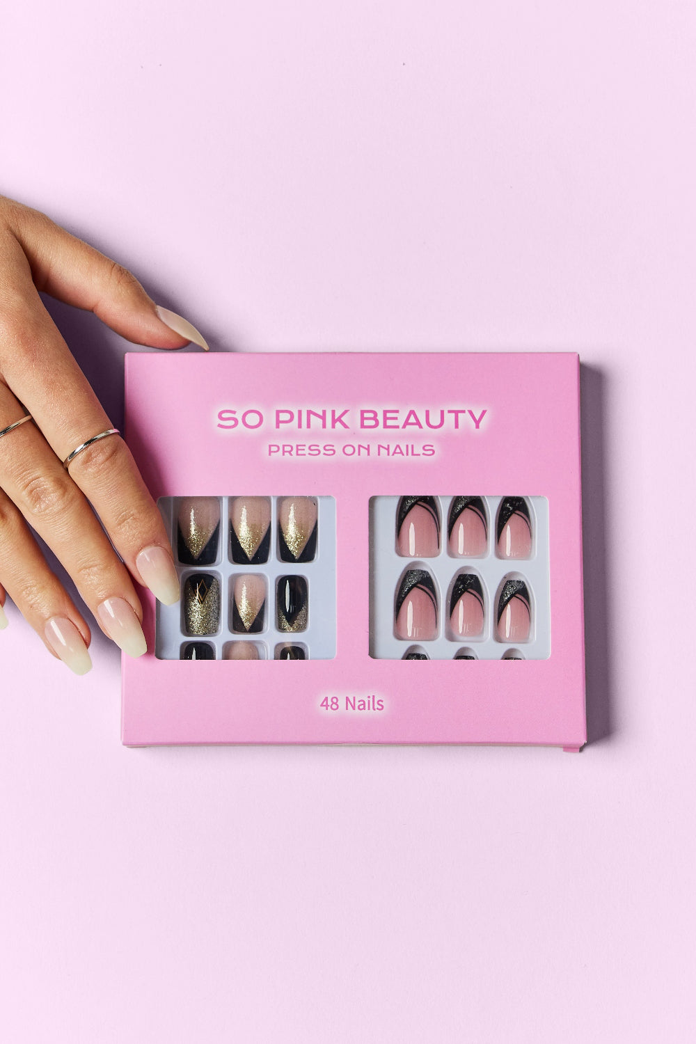 SO PINK BEAUTY Press On Nails 2 Packs-nova