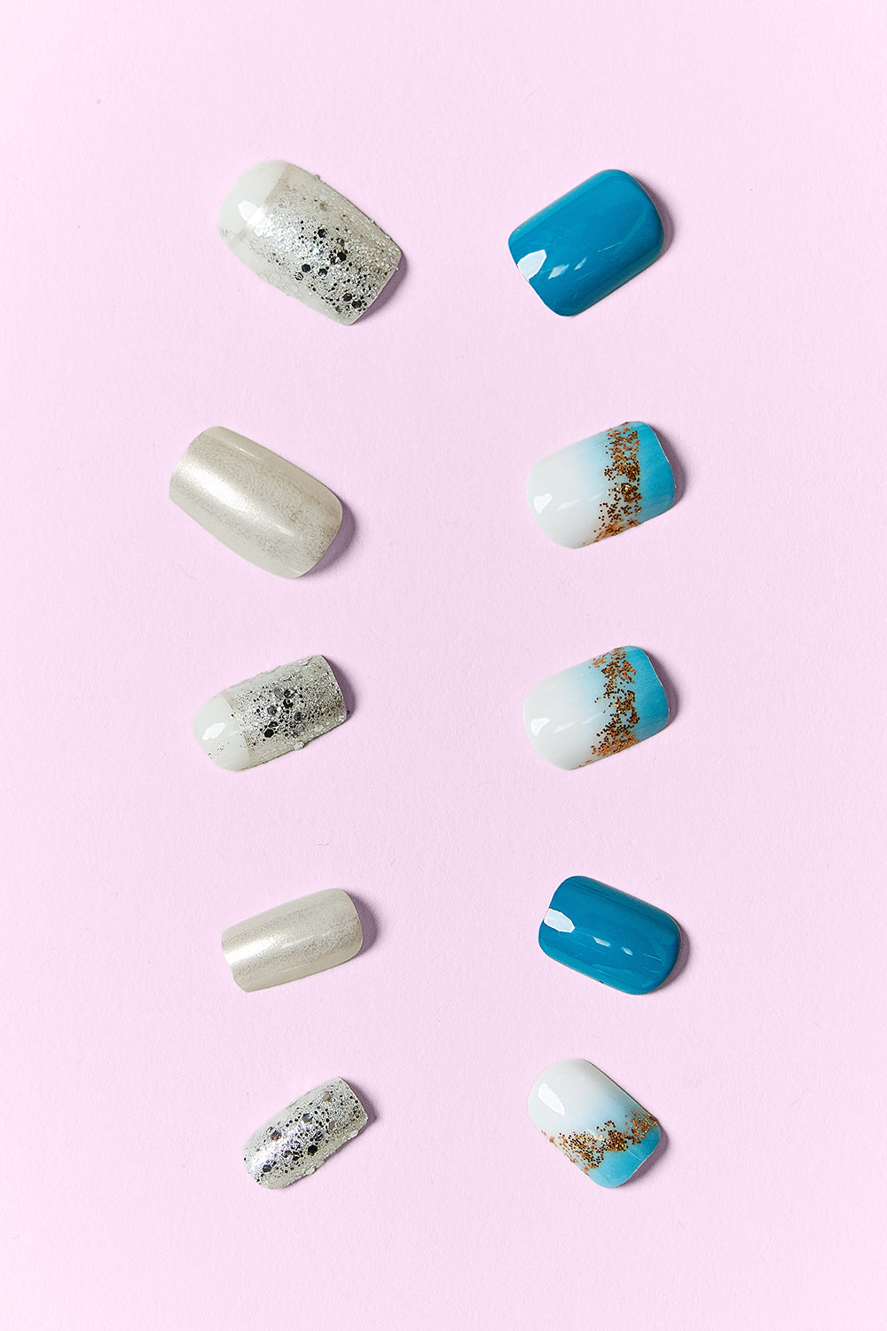 SO PINK BEAUTY Press On Nails 2 Packs-ocean pearl 