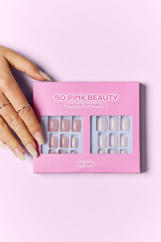 SO PINK BEAUTY Press On Nails 2 Packs-elegance 